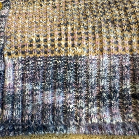 Design History Cardigan Sweater Chunky Marled V-Neck Cropped MEDIUM #M8043X NWT - Picture 12 of 12